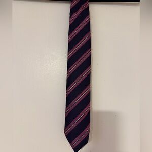 Thomas Pink Black and Pink Striped Tie